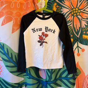 KIDS - Forever 21 new york raglan tee - 9/10